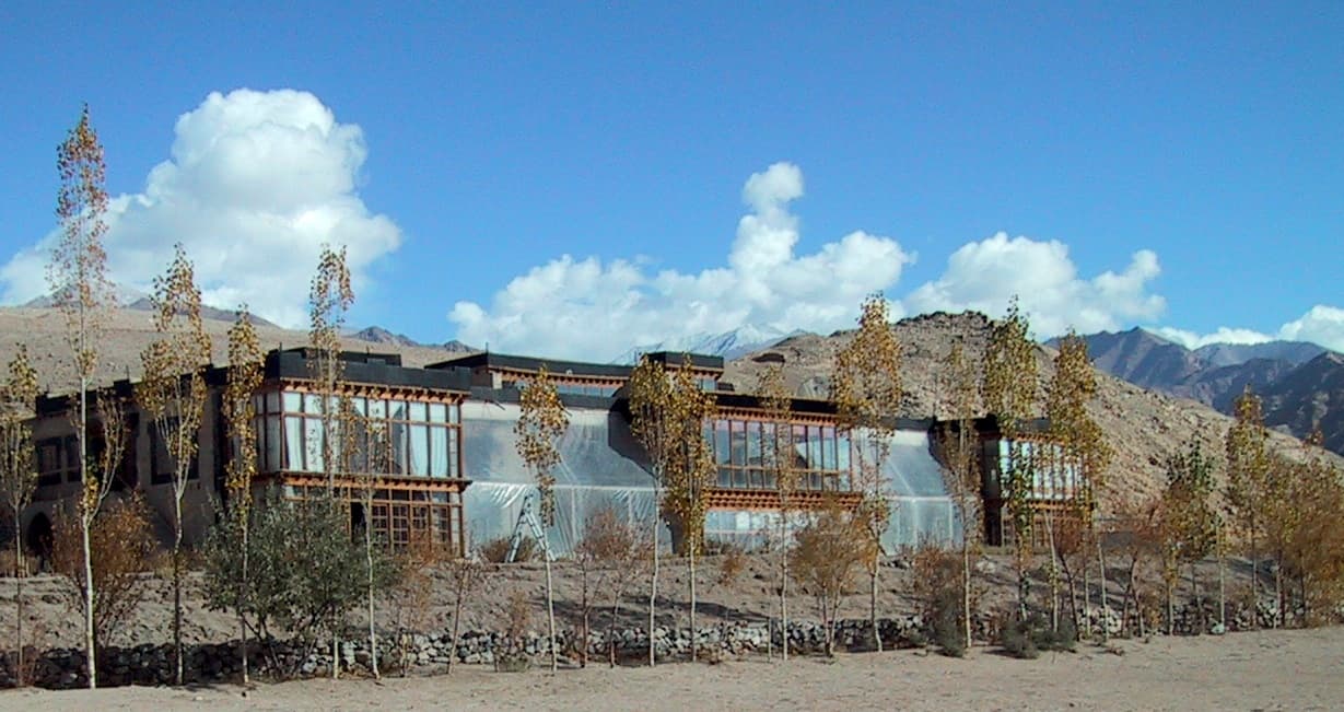 Main building of the SECMOL campus in Ladakh