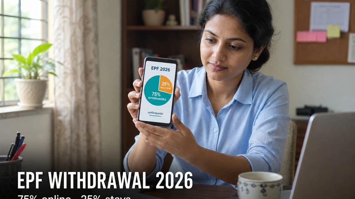 EPF Withdrawal Rules 2026: How to Take 75% Online, What You Must Leave, and When 100% Is Allowed