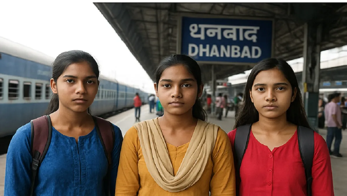 Three Teenage Girls Who Had Gone From Asansol To Appear For Exams Were Caught In Dhanbad Station, Were Preparing To Run Away To Gujarat Along With Two Teenagers.